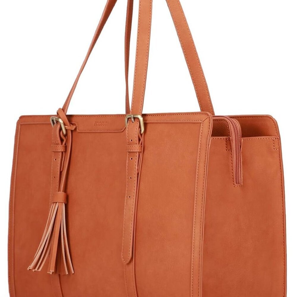 Laptop Bag For Women 15.6 Inch Work Tote Bags PU Leather Computer Purse For Busi